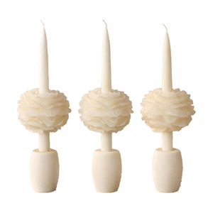 Vela Cónica Grande con Flores NF Lauren, Etiqueta Privada, Cera de Soja Floral, Hecha a Mano, Decorativa, de Lujo, para Bodas, Regalo al por Mayor - Product Image 2