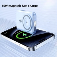 OEM/ODM Venta caliente 10000mAh teléfono móvil reloj magnético inalámbrico banco de energía con soporte incorporado adecuado para Apple Watch