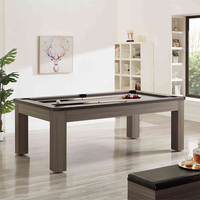 Gtsports Table de billard convertible 3-en-1 multifonctionnelle de 7 pieds avec dessus de salle à manger et dessus de ping-pong avec deux bancs