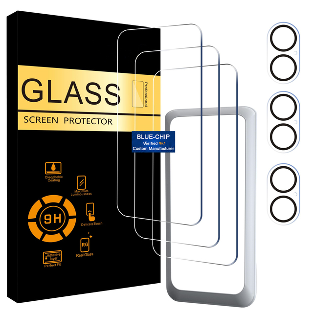 Yanchentian 3Pack Best Quality Mobile Cheap Full Scratch Premium Screen Tempered Glass Protector for Iphone 17 16 15 14 13 12 11
