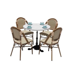 JXT Rattan Outdoor Restaurant Garden Parisian <strong>Bistro</strong> Dining Stackable French Style Rattan <strong>Bistro</strong> <strong>Table</strong> <strong>and</strong> <strong>Chair</strong> Outdoor - Product Image 5