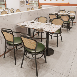 Simple Restaurant Dining <strong>Chair</strong> With <strong>Arm</strong> Rattan <strong>Chair</strong> Outdoor Wicker Home Fashions Restaurant <strong>Table</strong> and <strong>Chair</strong> Sets - Product Image 4