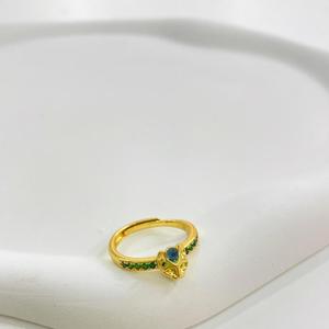 Elegante anillo de oro de 10 quilates de <span class=keywords><strong>la</strong></span> colección Nilo River Song para mujer - Declaración de moda única - Product Image 2