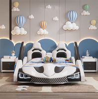 Hot Sales Cost-Effective Kids Car Bed Luxury 2 People Soft Children's Bed Modern Multifunctional Storage Music Cartoon Bed