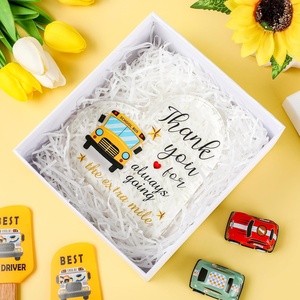 5.9x5.9 <span class=keywords><strong>inch</strong></span> Acrylic tim trường xe buýt lái xe đánh giá cao ngày quà tặng cảm ơn bạn luôn luôn giữ thêm dặm kệ trưng bày - Product Image 6