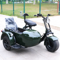 Sepeda Motor Chopper 3 Roda Keren untuk Dewasa dengan Sidecar, Sepeda Motor Listrik dengan Sidecar