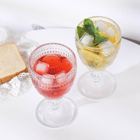 Vente en gros de gobelets à vin et à eau champagne ambré vintage pour fête de mariage gobelets en verre coloré