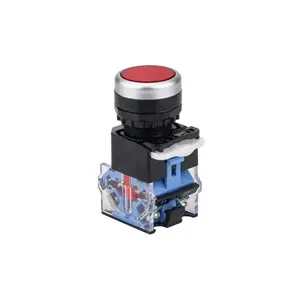 SHENGLEI Push button switch self resetting one normally open and one normally closed start stop circular switch
