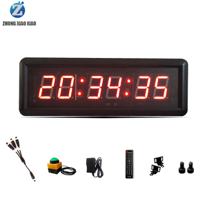 Zhong <span class=keywords><strong>Xiaoxiao</strong></span> 1.5 pouces horloge murale LED minuterie intérieur simple face tout rouge bouton de frappe à main compte à rebours positif électronique - Product Image 4