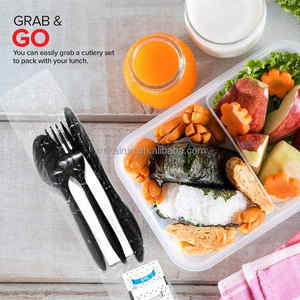 Juego de cubiertos de plástico negro de alta calidad de fábrica, juego de cubiertos de plástico irrompible de lujo, cuchara y tenedor, juego de cubiertos desechables, cubiertos de aerolínea - Product Image 5