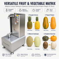 Mesin Pengupas Buah Otomatis Komersial untuk Nangka, Melon, Nanas, Labu, Kelapa, Mesin Pengupas Buah Industri dari Bahan SUS 304