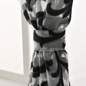 Conjunto de cortinas de cocina transparentes, cortinas de cocina Jacquard, ventanas de cocina listas, para el hogar decoración geométrica, tela de poliéster 100% - Product Image 6