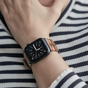 Breloques de bracelet de montre avec anneaux décoratifs Boucles pour bracelet de montre <span class=keywords><strong>Apple</strong></span> Bandes de décoration en diamant pour montre intelligente et accessoires - Product Image 6