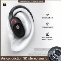 JM05 Écouteurs à conduction d'air sans fil IPX5 avec indicateur de batterie LED Conception non intra-auriculaire Bluexun 5656 Chipset