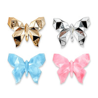Nouveaux charms en caoutchouc papillon diamantés transfrontaliers 2026, boucles de chaussures amovibles premium en losange et papillon coloré