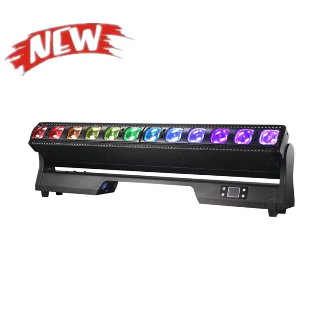 Sistema de luces de escenario Dj Disco 12X40w Pixel Head Dmx Rgbw Quad 4In1 Beam Wedding Club Light