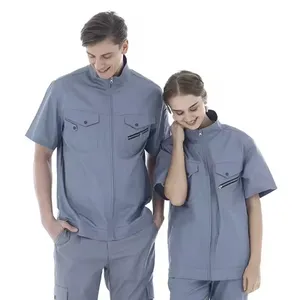 Custom professionale esterno meccanico grigio all'ingrosso ingegnere industriale uniforme camicia da lavoro uniforme uniforme uniforme uniforme