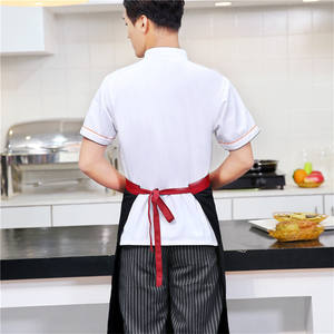 Manica corta ristorante Chef <span class=keywords><strong>cucina</strong></span> divise da lavoro doppio petto Sushi panetteria caffè cameriere Catering giacche per servizio <span class=keywords><strong>di</strong></span> ristorazione - Product Image 5