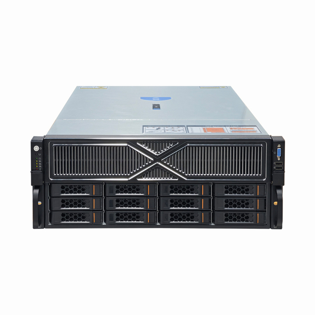 4U 12-bay Rack-mount Server Chassis with SAS/NVMe Backplane and CRPS Redundant ATX Power Supply