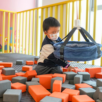 Jeu de construction sur le thème du chantier, maison de jeu de construction, équipement de terrain de jeu intérieur souple, jeu de rôle pour enfants