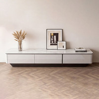Meuble TV en bois de style minimaliste, vente en gros, ensemble de meuble TV et table basse luxueux, meuble TV moderne pour salon