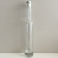 Bouteille de vin en verre Flint Bellissima Bordeaux, haute, mince, à col long, 375 ml, avec bouchon en liège de qualité supérieure, pour vin de dessert, liqueurs et huile
