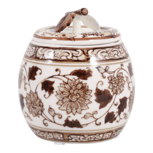 Candela profumata in ceramica con coperchio, design Chinoiserie, per decorazioni domestiche, uso interno ed esterno - Product Image 2