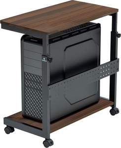 ขาตั้งคอมพิวเตอร์ทำจากไม้และโลหะ2ชั้นปรับความสูงได้พร้อมล้อล็อกสำหรับโซฟาเตียง <span class=keywords><strong>PC</strong></span> ส่วนใหญ่ - Product Image 1