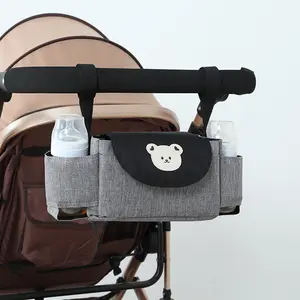 Pram asılı bezi fincan şişe çantası taşınabilir evrensel bebek arabası organizatör Buggy çanta