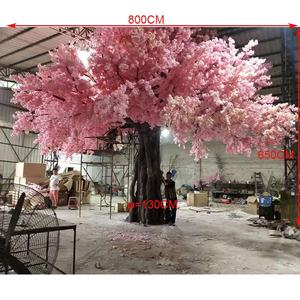 Grand Parapluie de Mariage <span class=keywords><strong>Rose</strong></span> en Forme de Fleur de Cerisier Artificiel 650cm de Hauteur Silken en Fibre de Verre Fleur de Soie Simulation de Plante - Product Image 3