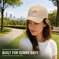 Casquette de baseball décontractée en polyester/coton brodée sur mesure avec ajustement réglable et design unisexe