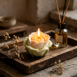 Moule en silicone en forme de rose, résistant aux hautes températures, de qualité alimentaire, <span class=keywords><strong>pour</strong></span> bougies, gypse, savons faits main, parfums et pâtisseries - Product Image 3