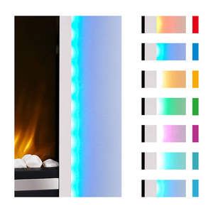 Guijarros <span class=keywords><strong>de</strong></span> <span class=keywords><strong>chimenea</strong></span> eléctrica <span class=keywords><strong>de</strong></span> diseño moderno y fino, 24 pulgadas, llama LED, <span class=keywords><strong>inserto</strong></span> <span class=keywords><strong>de</strong></span> <span class=keywords><strong>chimenea</strong></span> eléctrica - Product Image 3