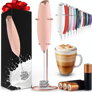 Montalatte Portatile con Tripla Frusta Tornado Brevettata, Corpo in Plastica, <span class=keywords><strong>4</strong></span> Batterie <span class=keywords><strong>Duracell</strong></span>, Schiumatore per Caffè - Product Image 1