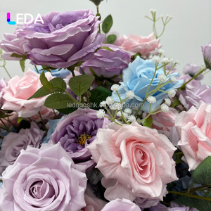 LEDA Artículos para Bodas, Elegante Bola de Flores Púrpuras de 60 cm, Centro de Mesa de Flores Artificiales de Seda para Decoración de Eventos - Product Image 5