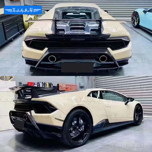 YICKU pour <span class=keywords><strong>Lamborghini</strong></span> Huracan LP580 LP610 mise à niveau vers le kit de carrosserie Performance pare-chocs de voiture capot demi-fibre de carbone systèmes de carrosserie automobile - Product Image 3