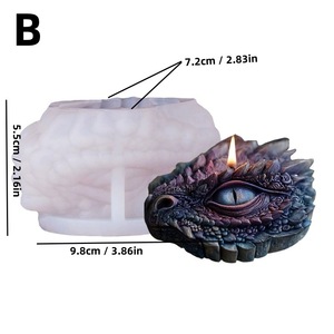 Dragon Shaped Silicone Mold For Candle Diffuser Stone Plaster Clay DIY Home Decor Molds Transparent White - Product Image 3