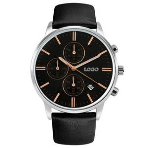Montres à quartz pour hommes de luxe de nouvelle marque 42 mm, étanches, en cuir véritable, montres-bracelets tendance - Product Image 3