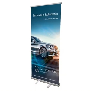 Banner arrotolabile pubblicitario a mano retrattile paromotion portatile in poliestere, banner arrotolabile 80*200, banner arrotolabile di qualità - Product Image 3
