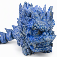 Figurine de lion chinois articulée imprimée en 3D en gros, statue de lion porte-bonheur oriental, décoration cadeau en vrac