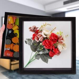 Cadre photo carré 5x5/8x8/10x10/12x12 avec plexiglas HD pour fleur, billet, souvenirs, souvenir, médaille, art - Product Image 6