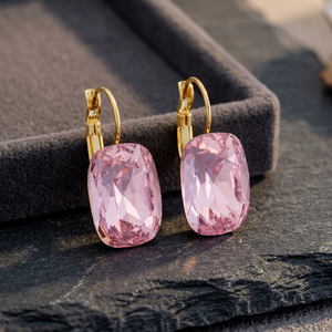 Boucles d'oreilles pendantes tendance en alliage de zinc plaqué or avec pierres multicolores 179067 pour soirée - Product Image 3
