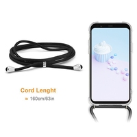 Pour Google Pixel 4XL Bandoulière Étui de Téléphone Transparent Antichoc Tpu Housse