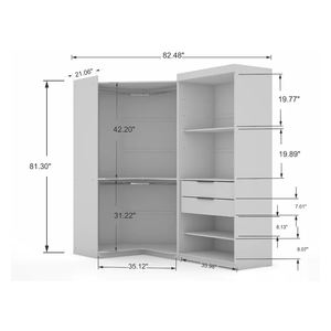 <span class=keywords><strong>Muebles</strong></span> de dormitorio de nuevo diseño, apariencia encantadora, armario de dormitorio de esquina abierto ultramoderno con 2 gabinetes de esquina <span class=keywords><strong>Boom</strong></span> - Product Image 3