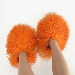 Nuove <span class=keywords><strong>Ciabatte</strong></span> di Design in Pelliccia di Pecora a <span class=keywords><strong>Pelo</strong></span> Lungo, Pantofole in Pelliccia Mongola alla <span class=keywords><strong>Moda</strong></span> - Product Image 6