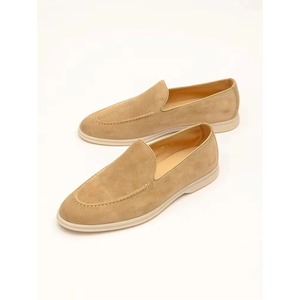 Mocassins Homme Sportifs en Cuir Véritable et Daim TPU de Haute Qualité, Modèle 2025, Conception Personnalisée, Chaussures Plates Décontractées à Lacets, Printemps-Été - Product Image 5