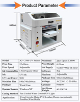 Harga pabrik A3 3360 UV Flatbed Printer pena Pvc mesin cetak kartu UV Printer untuk bisnis kecil