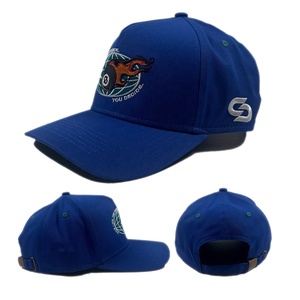 OEM alta corona di cotone colorato Unisex 5 pannello strutturato a tesa curva Snapback cappello personalizzato ricamo Design buffi cappellini da Baseball - Product Image 1