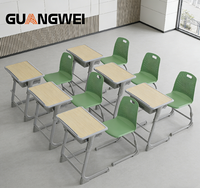 Chaise et bureau réglables Guangwei modernes, écologiques et durables pour salles de classe de lycées et universités