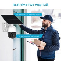 Caméra de surveillance IP extérieure Ubox 20W 10A 3MP sans fil alimentée par panneau solaire avec batterie 4G 360 PTZ et carte SIM – Caméra CCTV solaire 4G